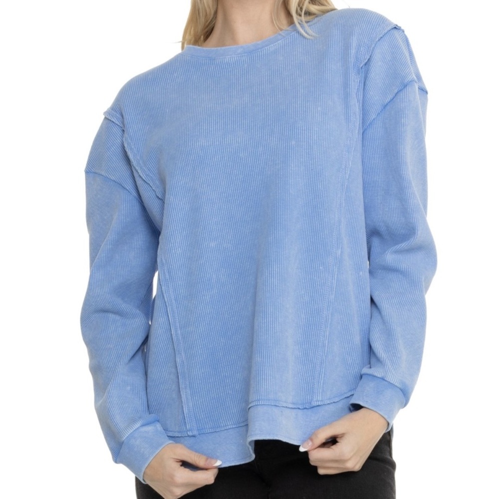 SUNNYSIDE BY SUNDRY TOP & PANT WAFFLE SET